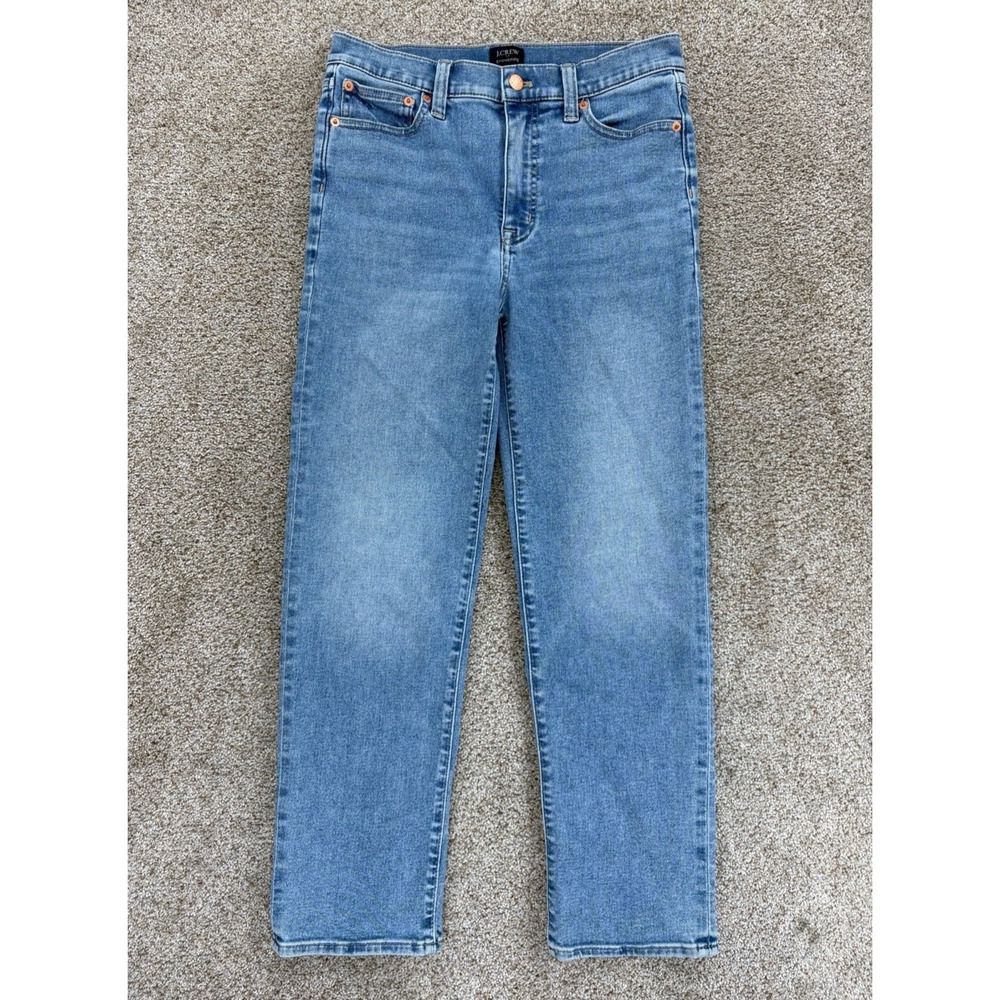 J.Crew High Rise Stovepipe Jeans Womens 26 Blue Coastal Light Wash Stretch Denim